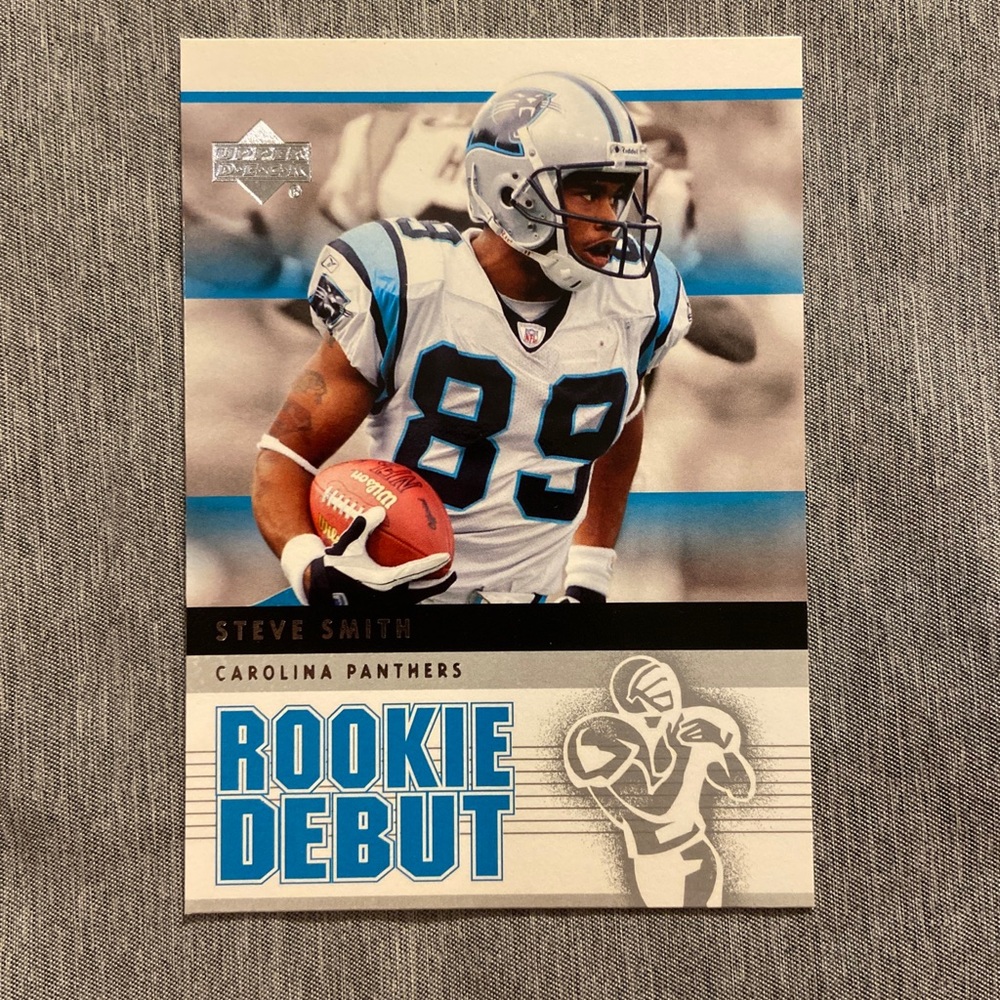 Steve Smith Carolina Panthers Upper Deck 2005 Rookie Football Card #15